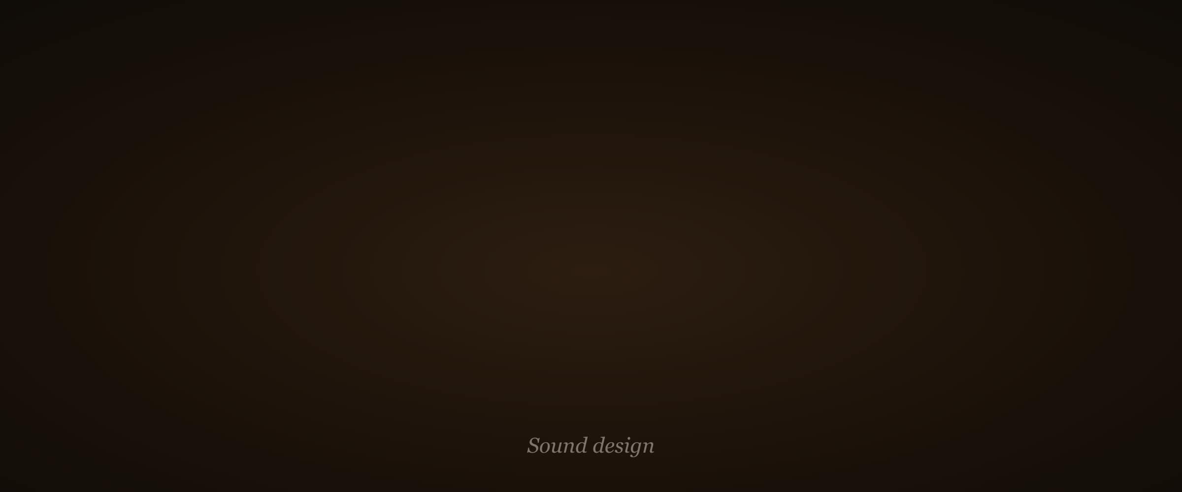 Sound design pass